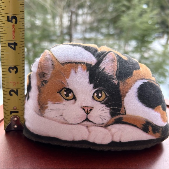 Calico Cat Door Stopper Sittin’ Kitty 2003 By Leslie Anderson | Folk Art Decor - Picture 7 of 7